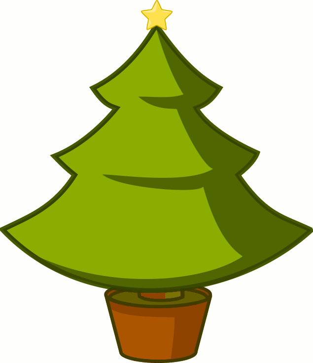 Christmas tree stars clipart