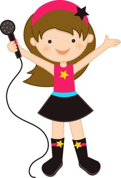 Girl singing clipart png
