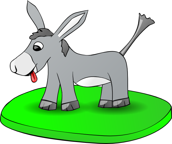 Donkey On A Plate clip art Free Vector