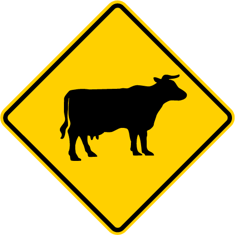 Animals cattle sign | Cattle category | Traffic sign specification ...