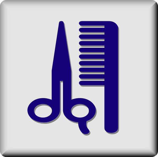 Hotel Icon Barber Or Hair Dresser clip art Free Vector