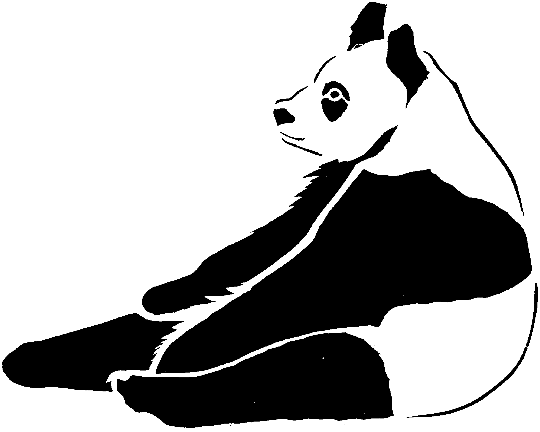 Panda Bear Coloring Pages For Kids Cute