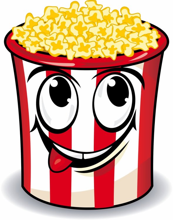 Movie and popcorn clipart