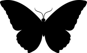 Butterfly clipart sillhouette - ClipartFox
