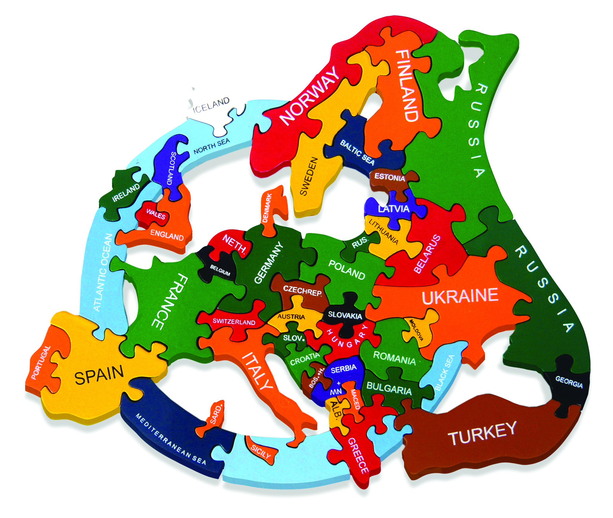 Map of Ireland (as Gaeilge) - Map Jigsaw Puzzles | Alphabet Jigsaws