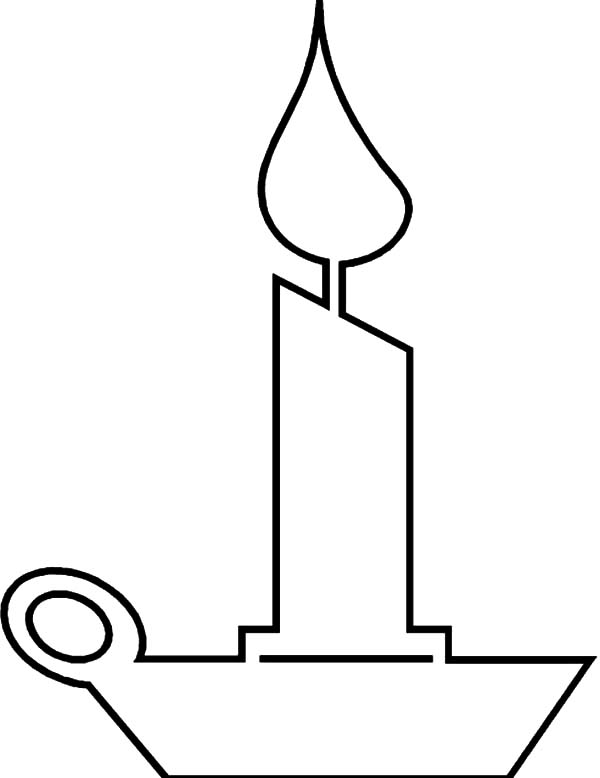 Candle Outline Coloring Pages: Candle Outline Coloring Pages ...