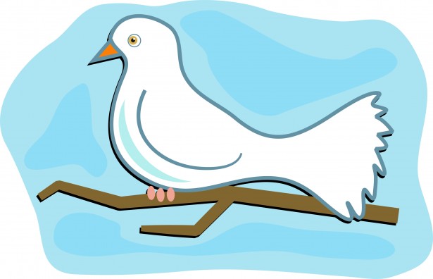 Dove clipart image a dove the bird of peace with an olive image #5356