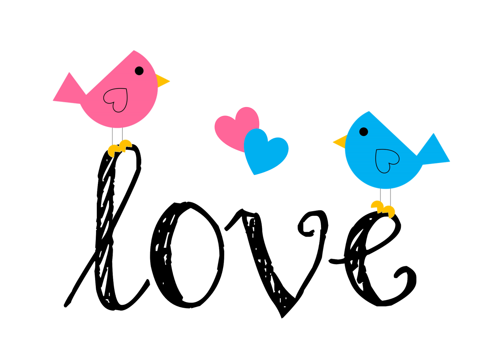 PaperCharm: Love Birds Printable Art