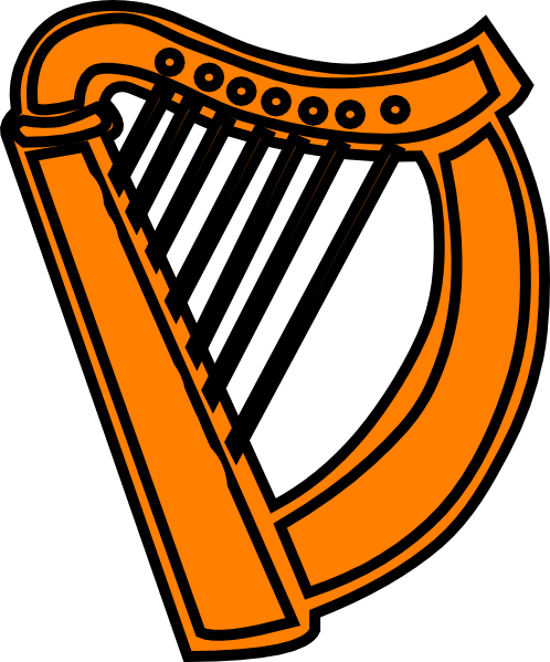 Celtic harp clipart