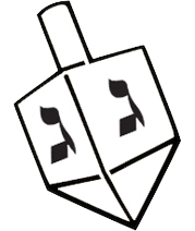 spinning dreidel clipart black