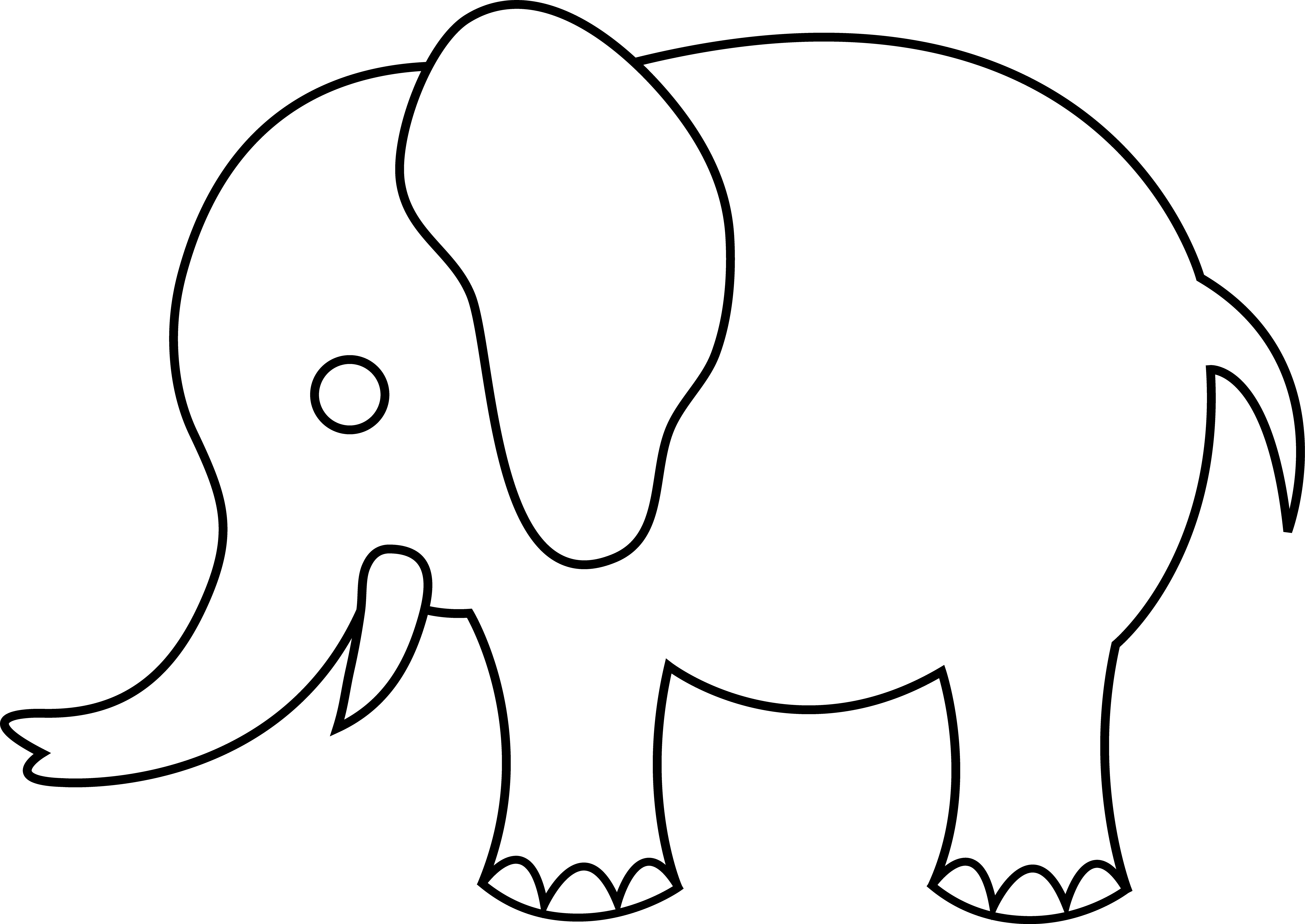 Simple Elephant Outline