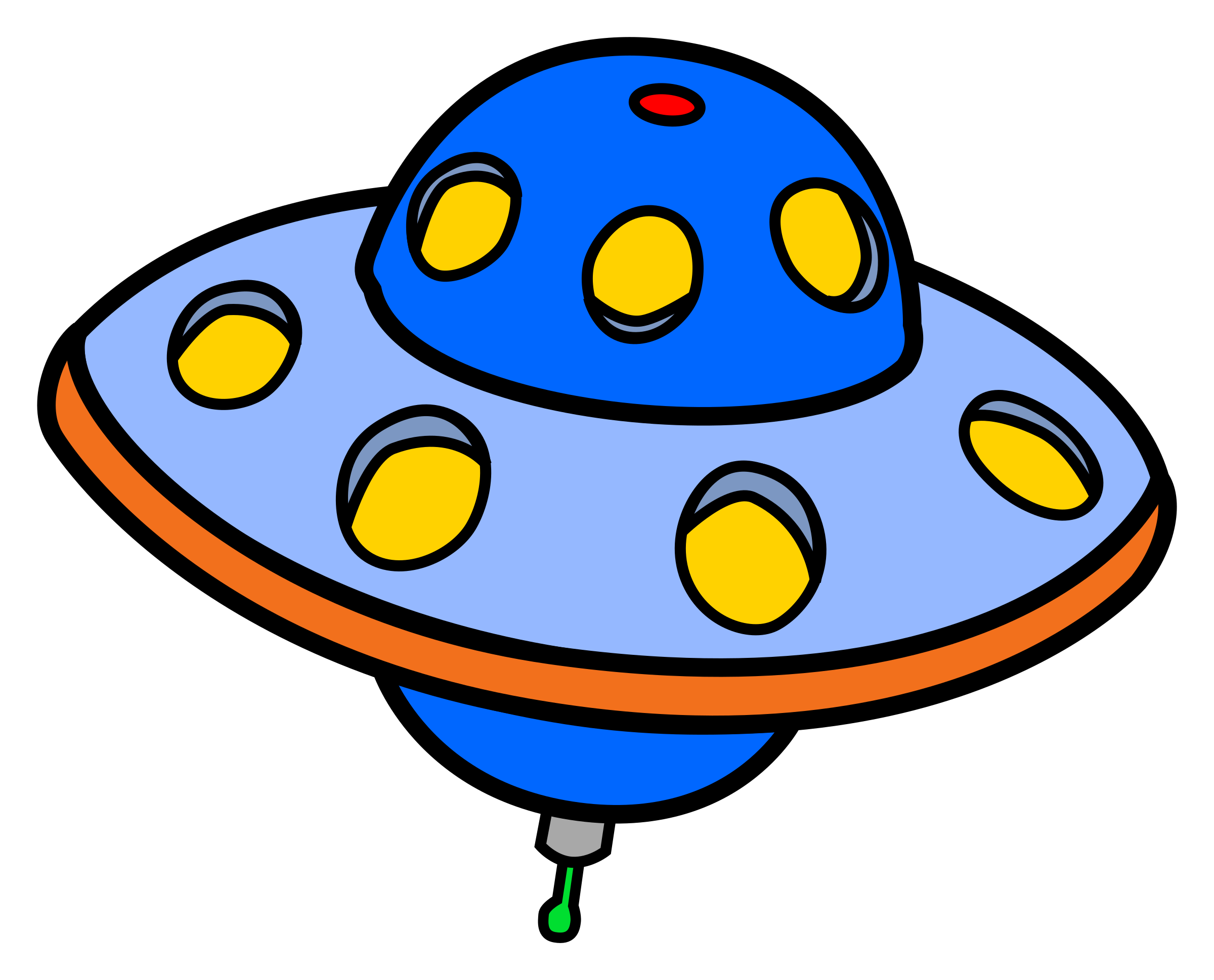 Clipart - UFO - coloured