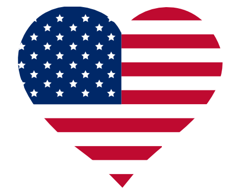 American Flag Heart Clipart