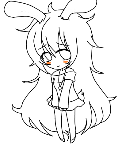 Chibi Lali (lineart) by Lali-the-Bunny on DeviantArt