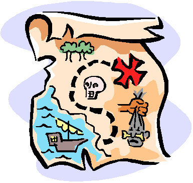 Treasure map clip art vector