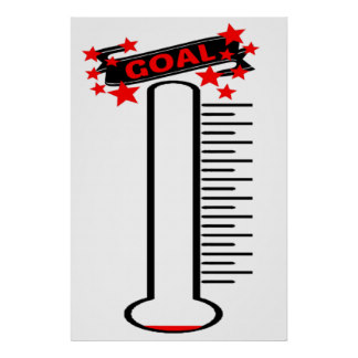 Fundraising Thermometer Posters | Zazzle