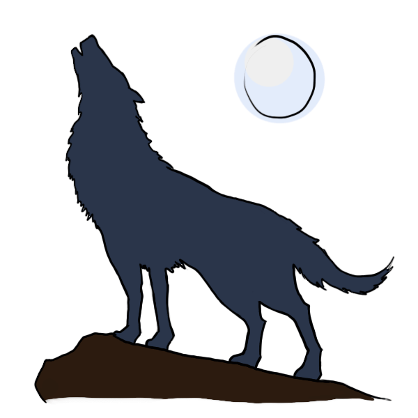Picture Of A Wolf Howling At The Moon - ClipArt Best