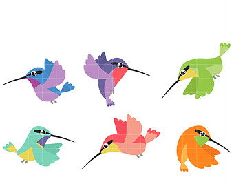 hummingbird clip art – Etsy