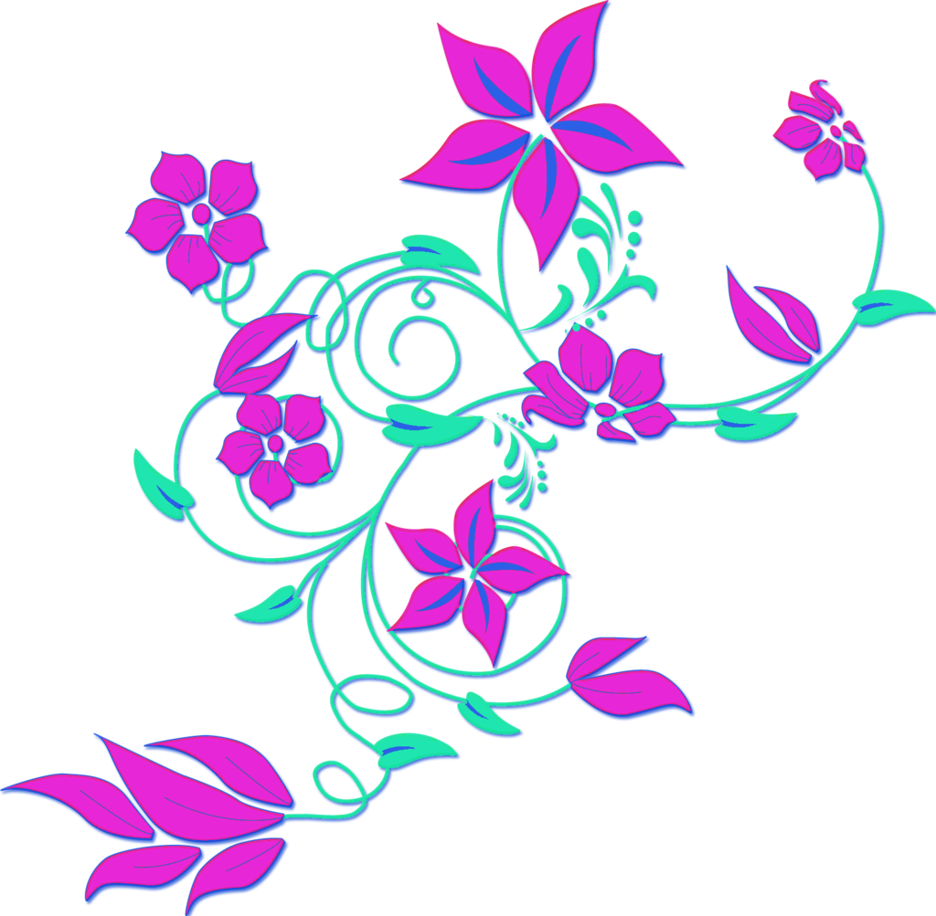 Purple Flower Border Design - ClipArt Best