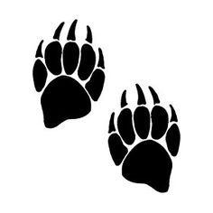 Bear paw clipart silhouette