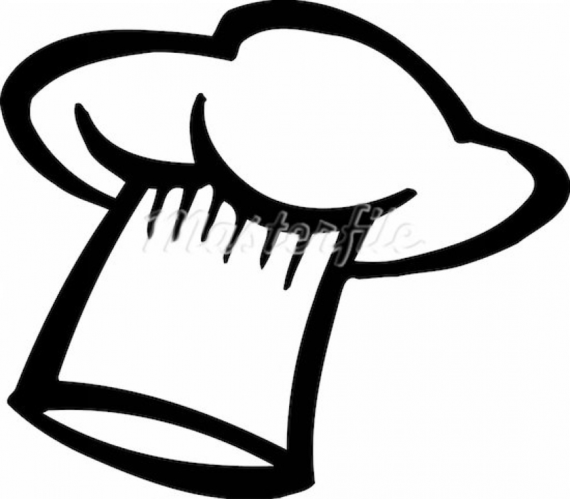 Chef hat chef clipart image black and white chef