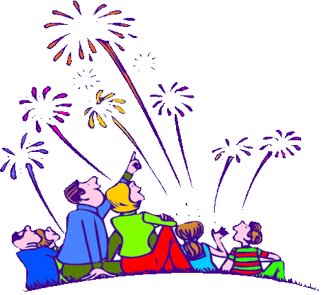 July Fireworks Clipart