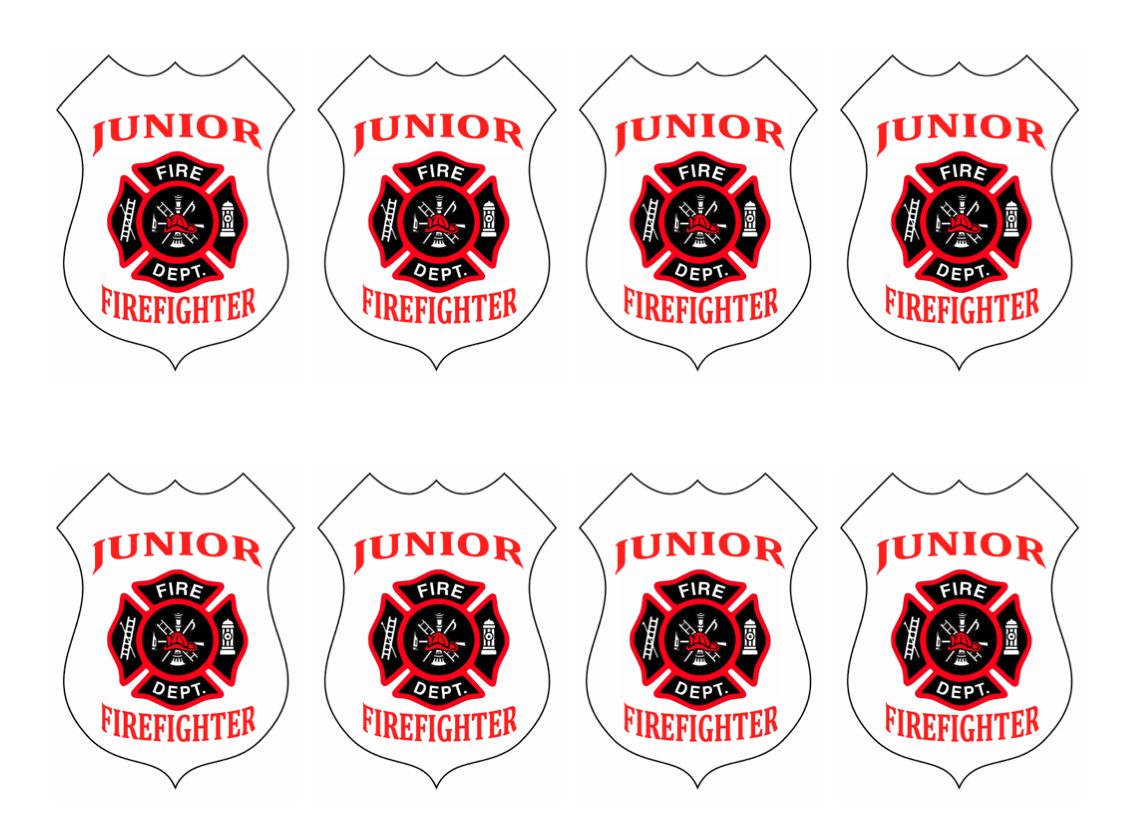 Fireman Badge Printable