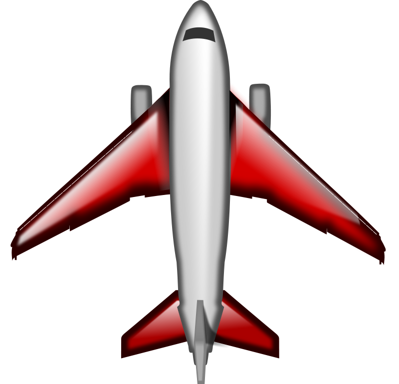 Clipart airplane top