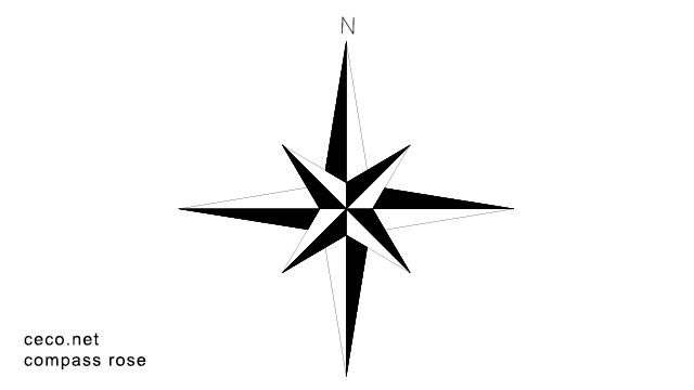 Compass Rose north arrow block in symbols north arrows Autocad ...