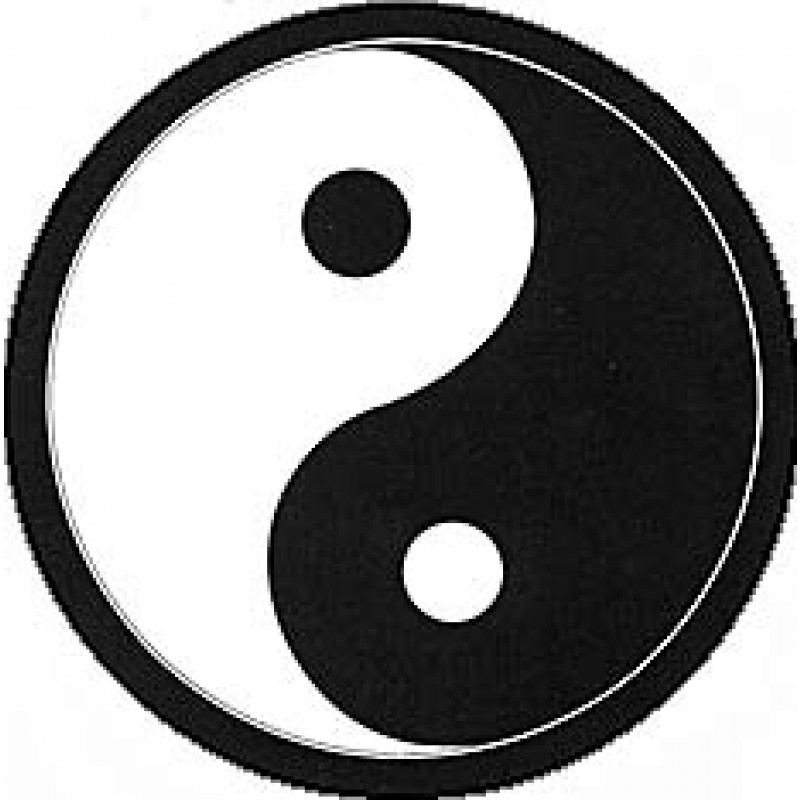 Yin-Yang Die-Cut Symbol. [4" Diameter]. Circle. Chinese philosophy ...