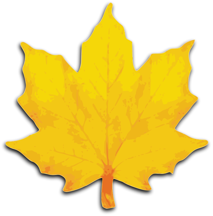 Fall Leaves Outline Clipart