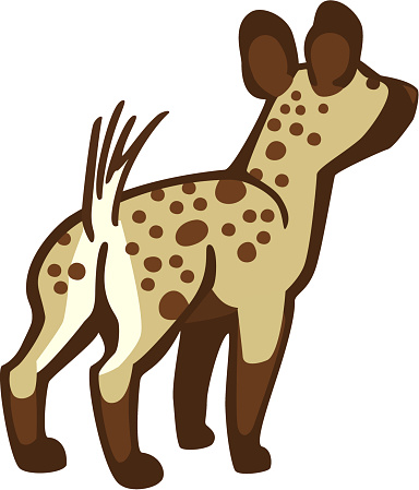 A Of A Hyena Drawing Clip Art, Vector Images & Illustrations