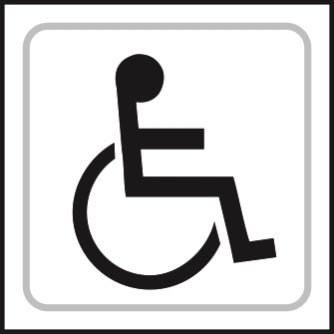 Disabled Toilet Symbol Braille Sign | Taktyle Braille Signs ...