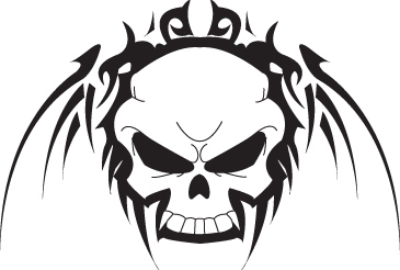 Tribal skull clipart