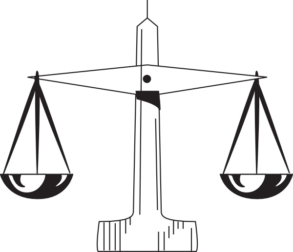 Scales of justice clip art