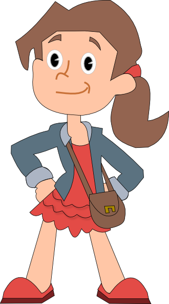 Little girl cartoon clipart