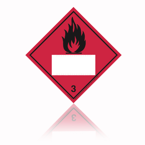 K016_PLP - Class 3 Flammable Liquid Hazard Warning Diamond Panel ...