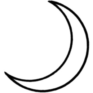 Crescent Moon Black And White Clipart