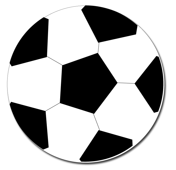 Blue soccer ball clipart