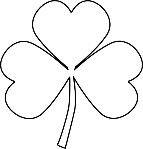 Black Outlined Shamrock Clipart Best