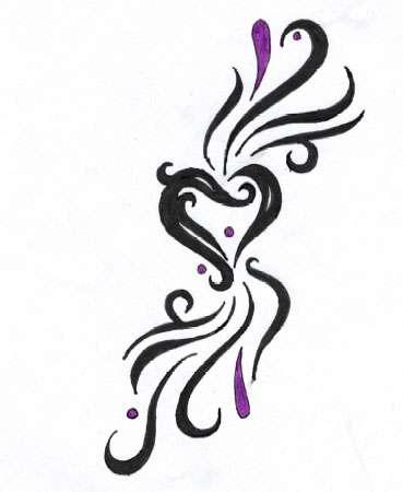 Heart And Star Tattoo Designs