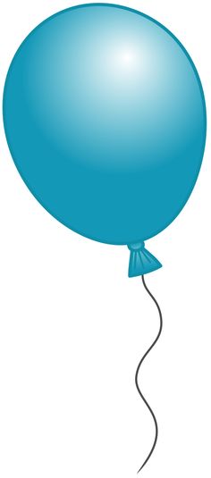 Blue & green balloon clipart