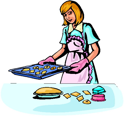 Clipart making a cake