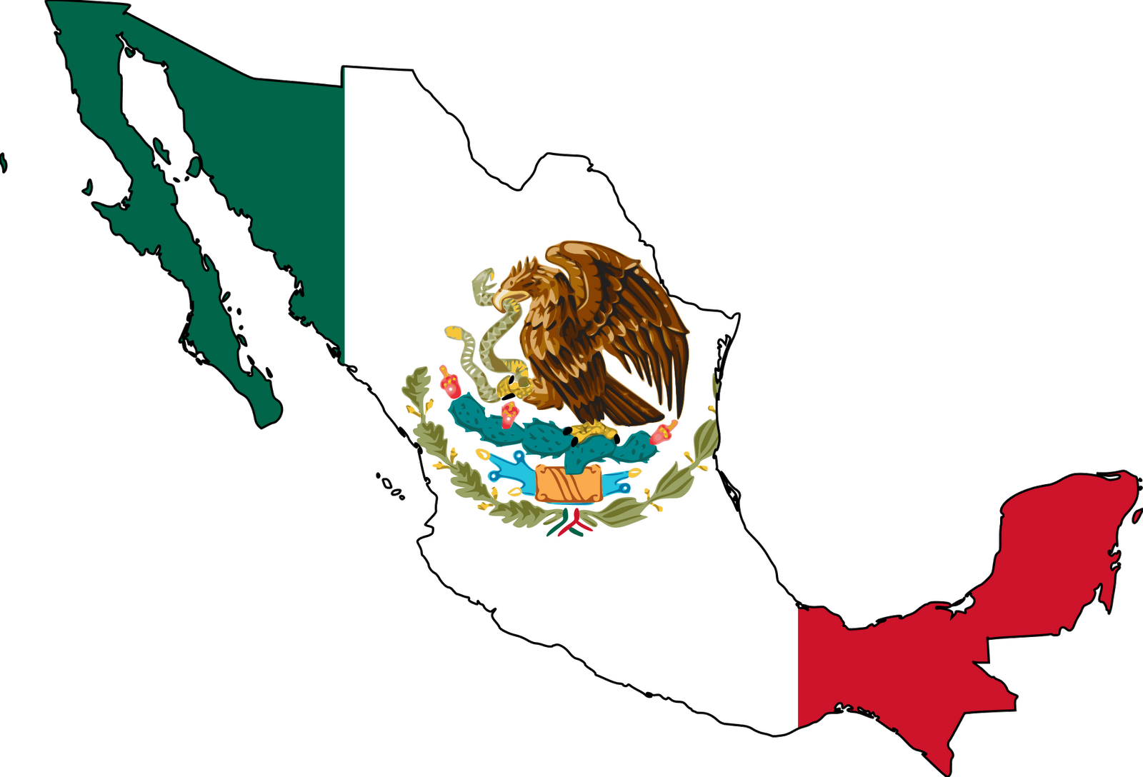 Mexico map clipart png