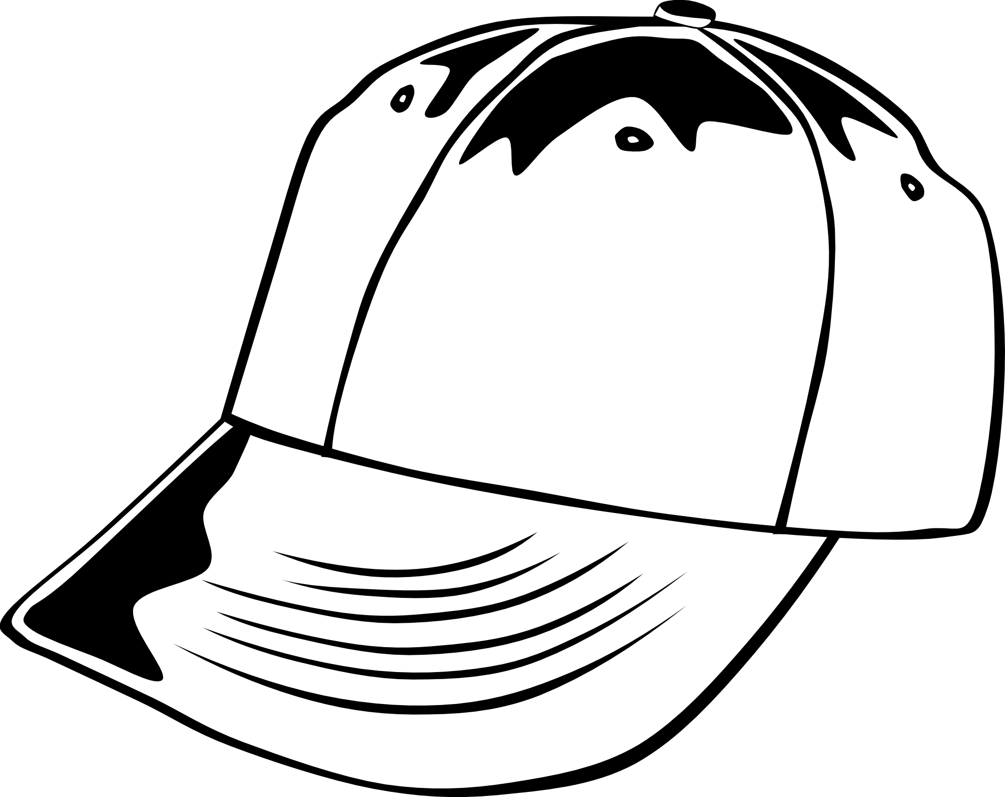 Royalty Free Clipart Baseball Hat Black White - ClipArt Best