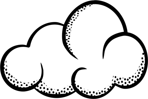 Vector clip art of think line art cloud | Public domain vectors