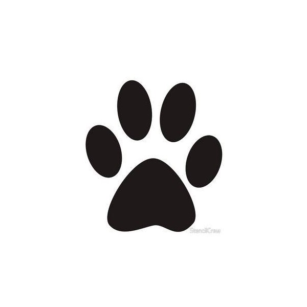 Paw print Clipping Stencil - Stencilbum