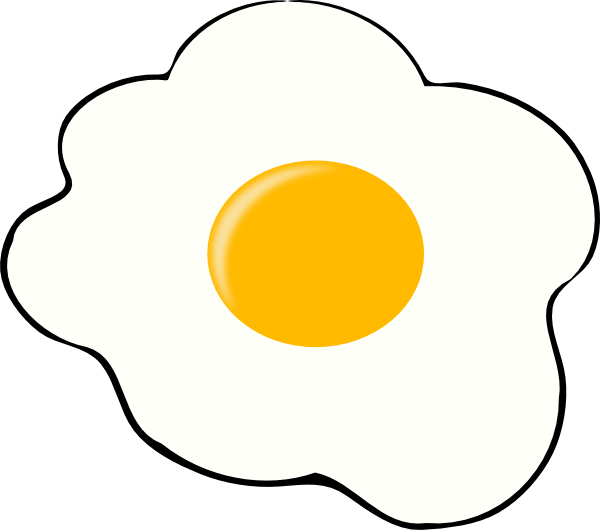 Fried egg clipart black and white - ClipartFox