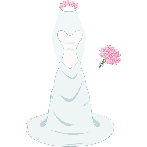 Super Fashion Dress: Wedding dress clip art