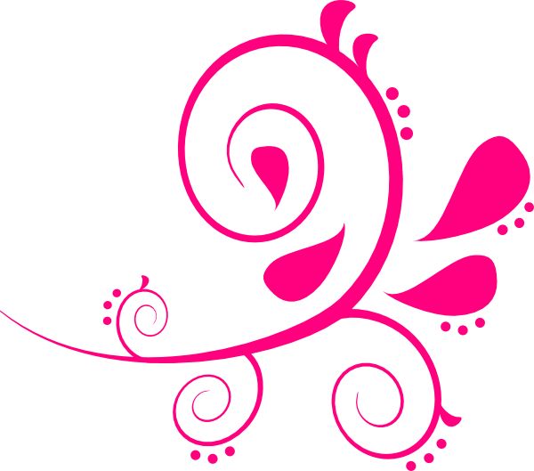 Clip art, Pink and Swirl design